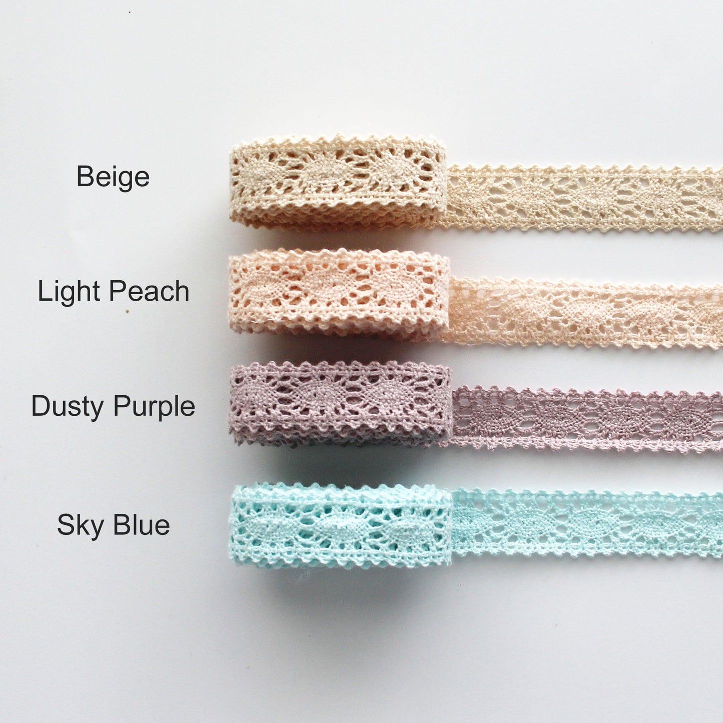Pastel Lace Trim DIY Crafts, Sewing, Hair Bows, and Gift Wrapping 0.7inWide x 5Yards