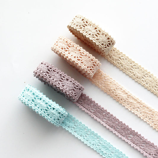 Pastel Lace Trim DIY Crafts, Sewing, Hair Bows, and Gift Wrapping 0.7inWide x 5Yards