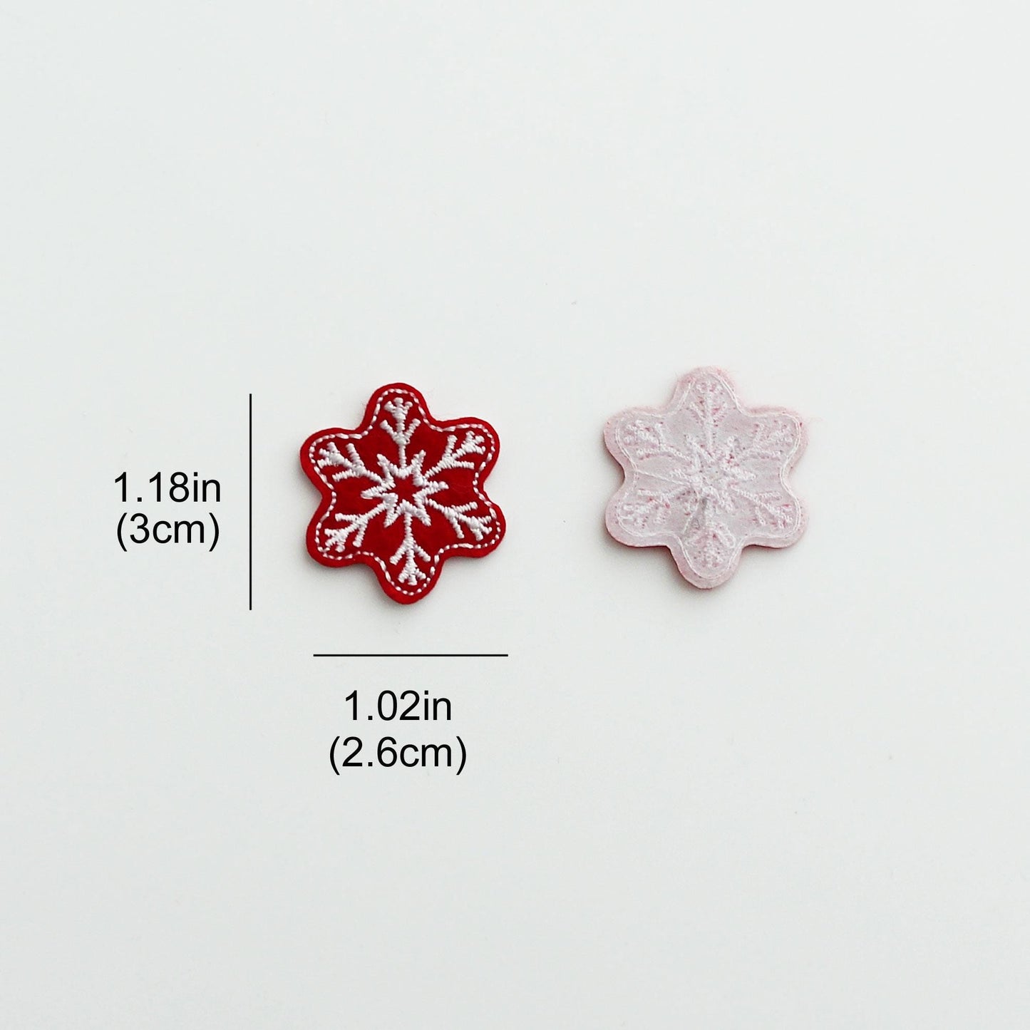 Snowflake Embroidered Patch, Winter Applique,Christmas Decoration Patch 4pcs