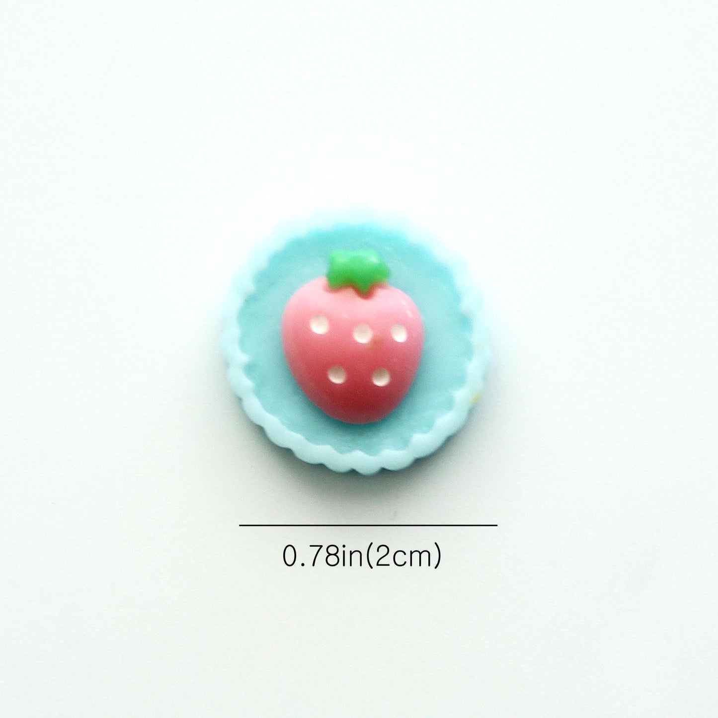 Resin Pastel Flat Back Cabochons Embellishments, Cherry, Strawberry, Bunny, Bear, Flower, Carrot 2pcs
