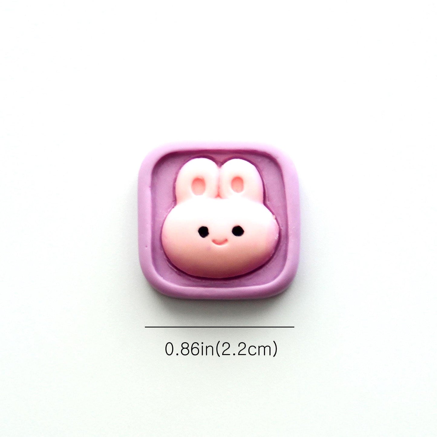 Resin Pastel Flat Back Cabochons Embellishments, Cherry, Strawberry, Bunny, Bear, Flower, Carrot 2pcs