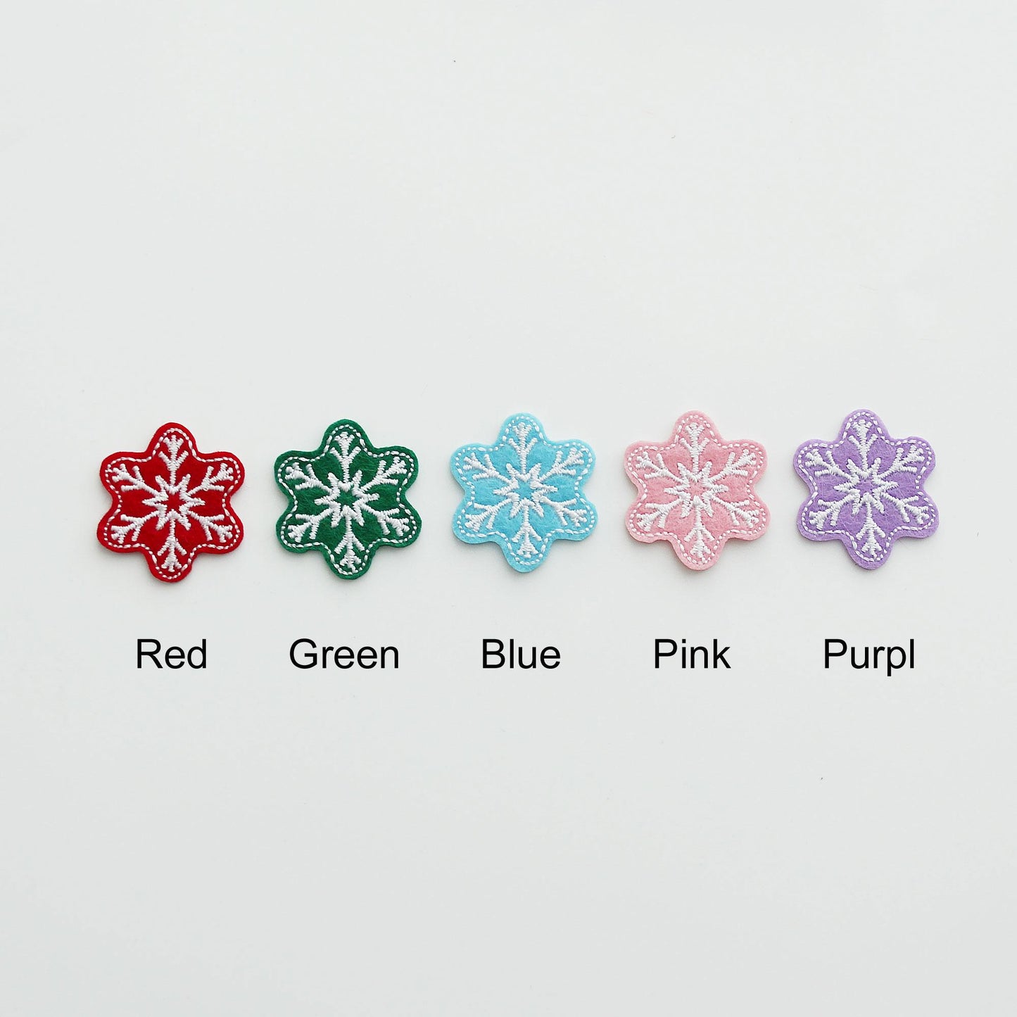 Snowflake Embroidered Patch, Winter Applique,Christmas Decoration Patch 4pcs