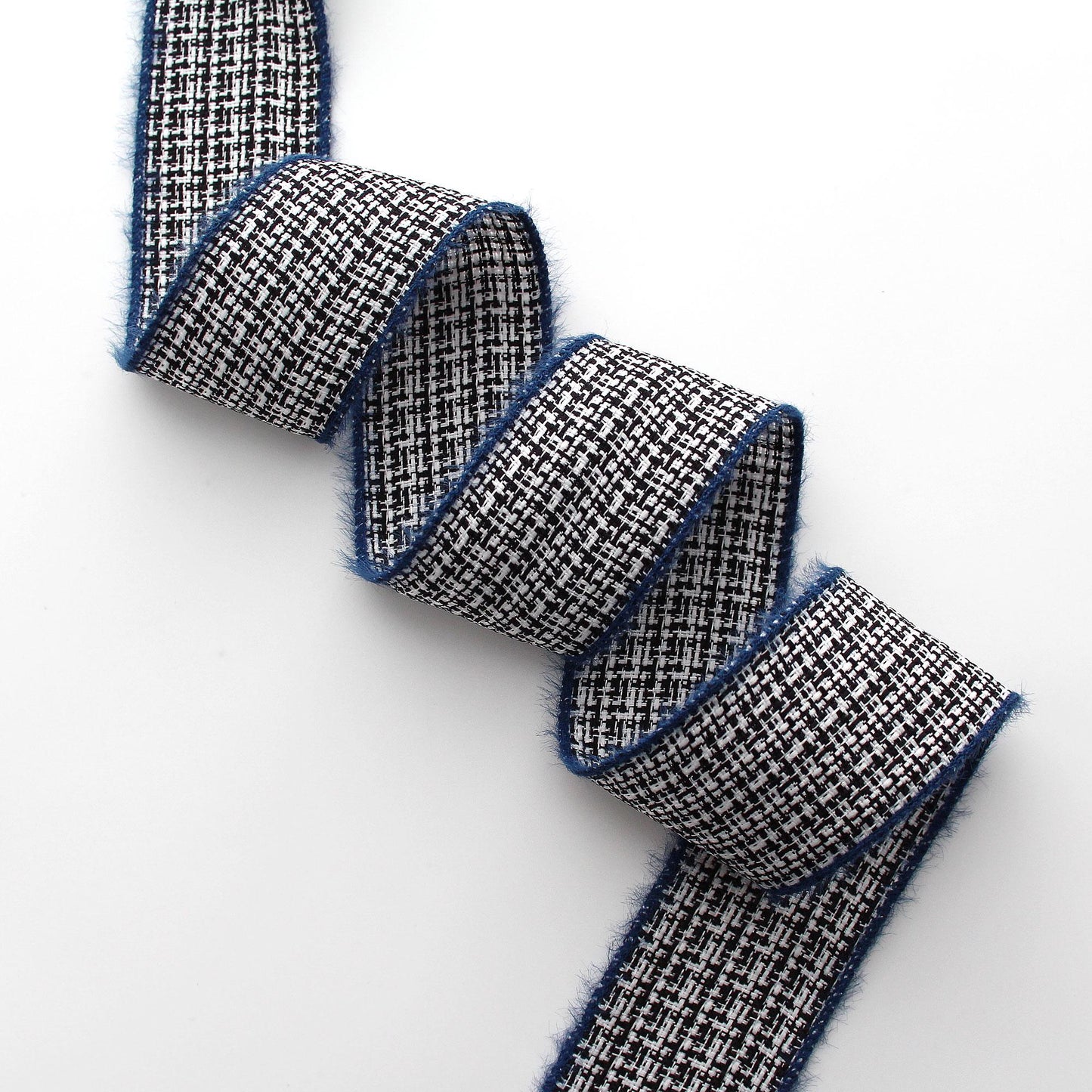 Classic Blue Tweed Ribbon Trim 5Yards