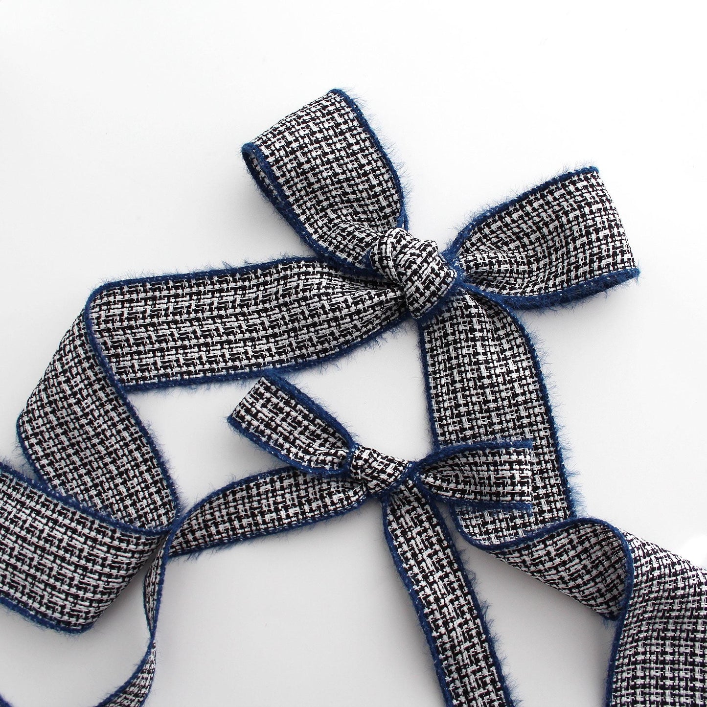 Classic Blue Tweed Ribbon Trim 5Yards