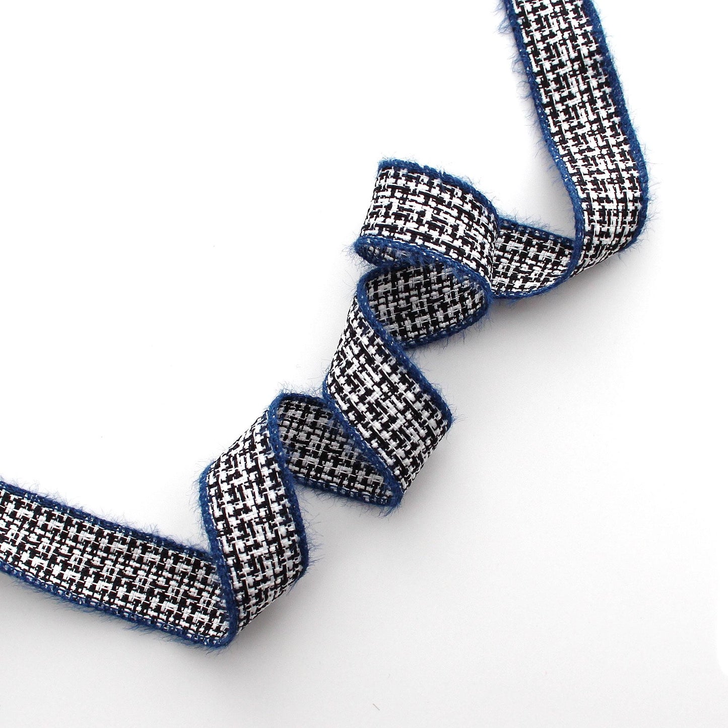 Classic Blue Tweed Ribbon Trim 5Yards