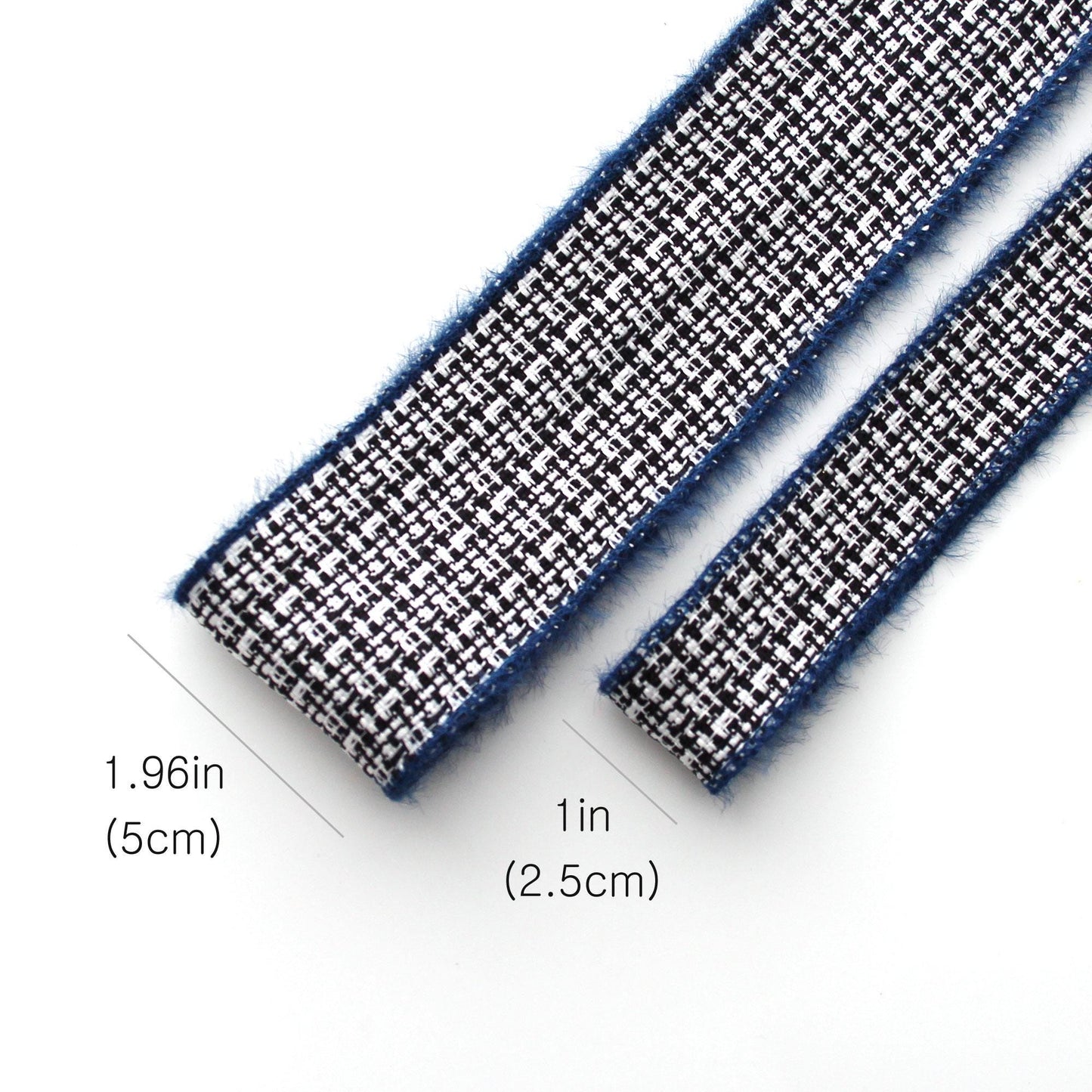 Classic Blue Tweed Ribbon Trim 5Yards