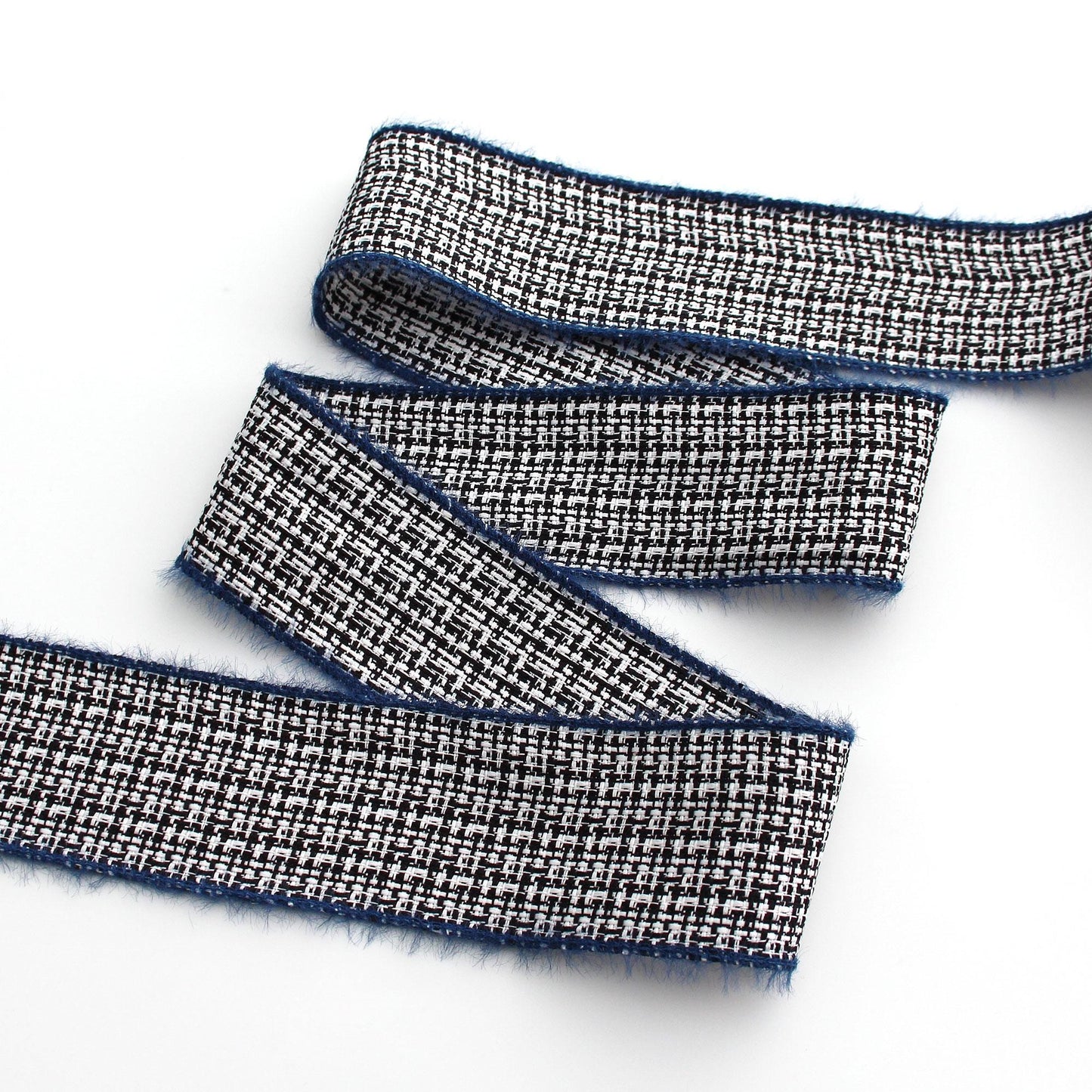 Classic Blue Tweed Ribbon Trim 5Yards