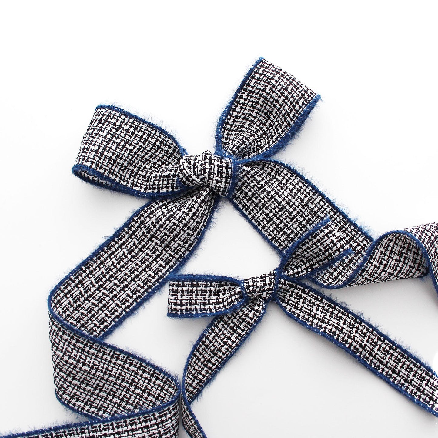 Classic Blue Tweed Ribbon Trim 5Yards