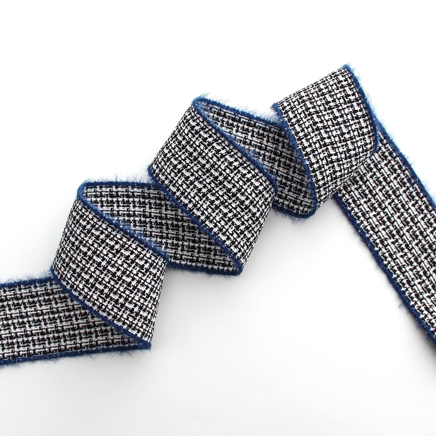 Classic Blue Tweed Ribbon Trim 5Yards