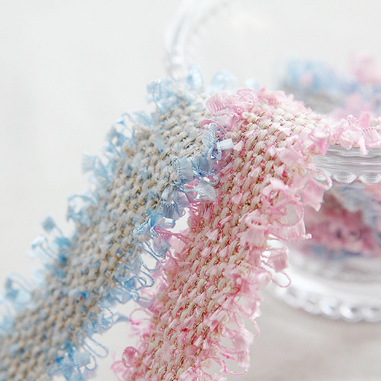 Pastel Tweed Ribbon DIY Sewing Supplies 1.18 inches x 2Yards