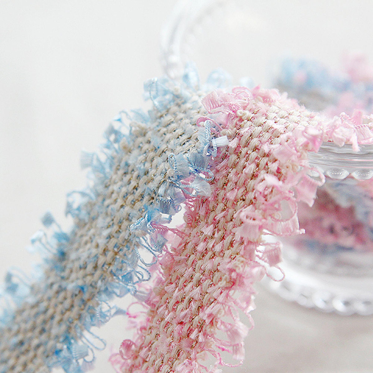 Pastel Tweed Ribbon DIY Sewing Supplies 1.18 inches x 2Yards