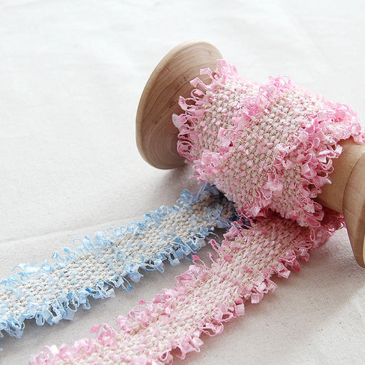 Pastel Tweed Ribbon DIY Sewing Supplies 1.18 inches x 2Yards