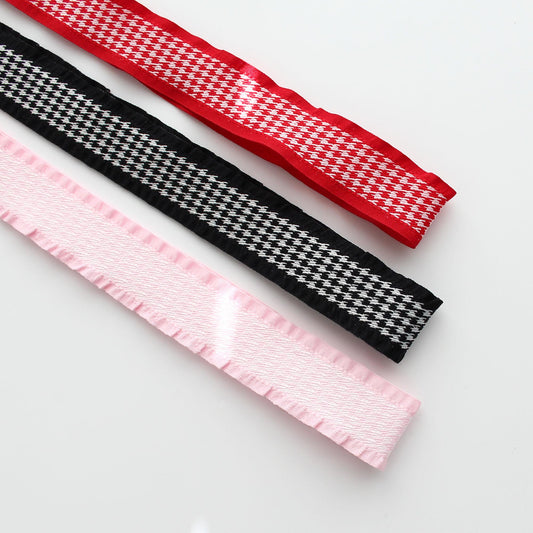 Houndstooth Frill Ribbon 5Yards