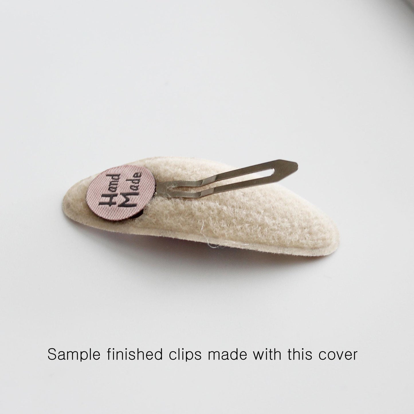 Linen Fabric Covered Snap Clip, DIY Hair Accessory Supplies, 4pcs