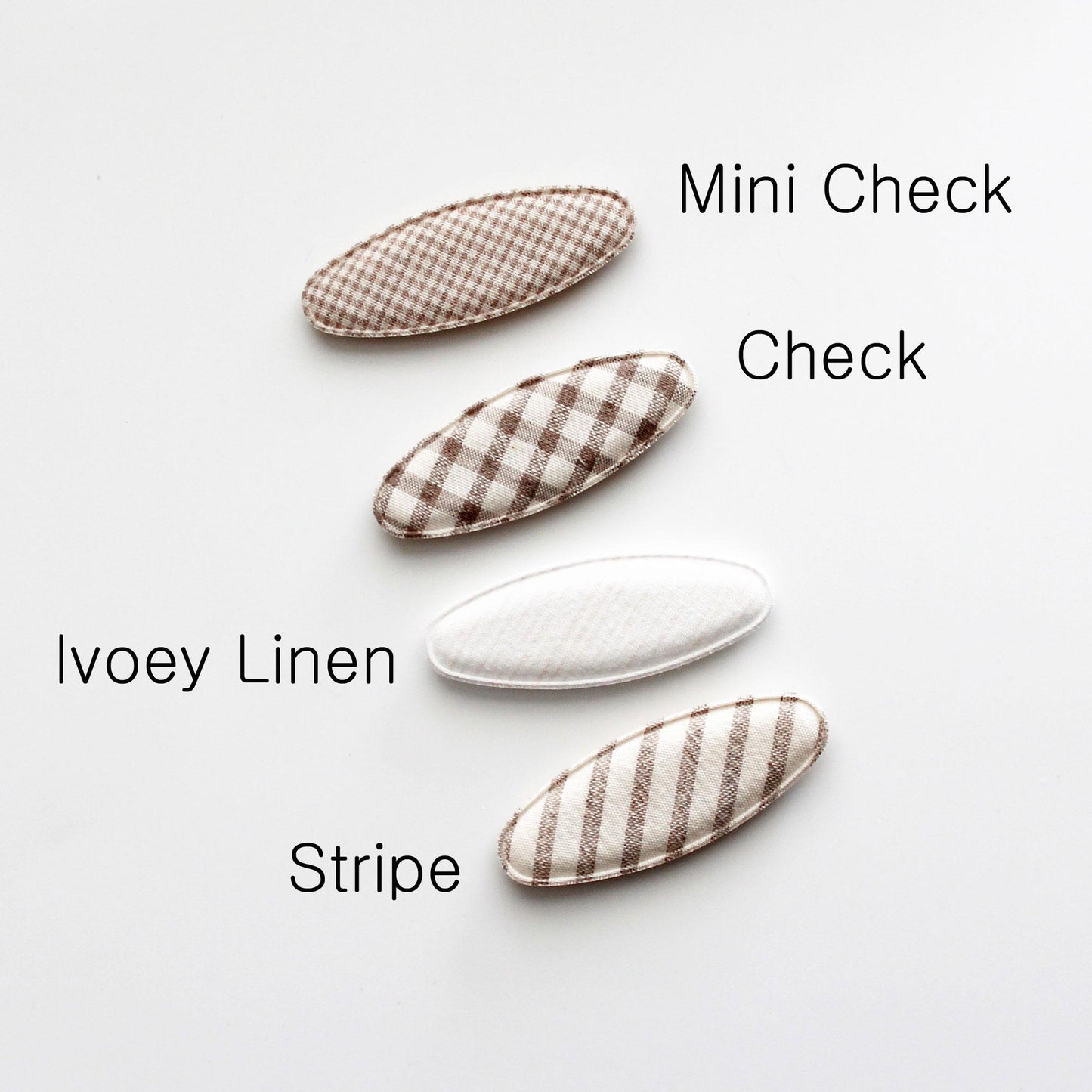 Linen Fabric Covered Snap Clip, DIY Hair Accessory Supplies, 4pcs