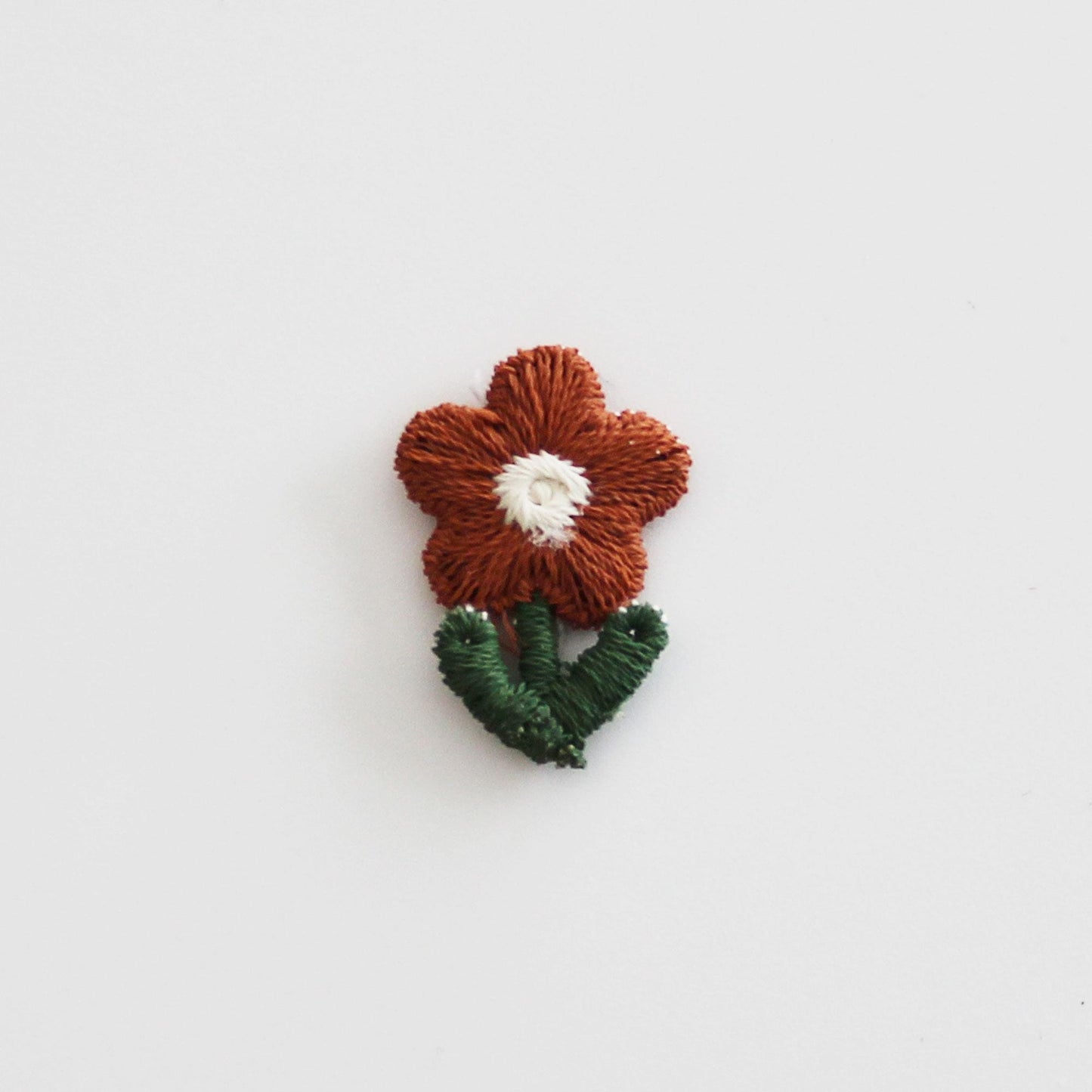 Mini Embroidered Flower Patch  Floral Applique for Hair Clips & DIY 4pcs