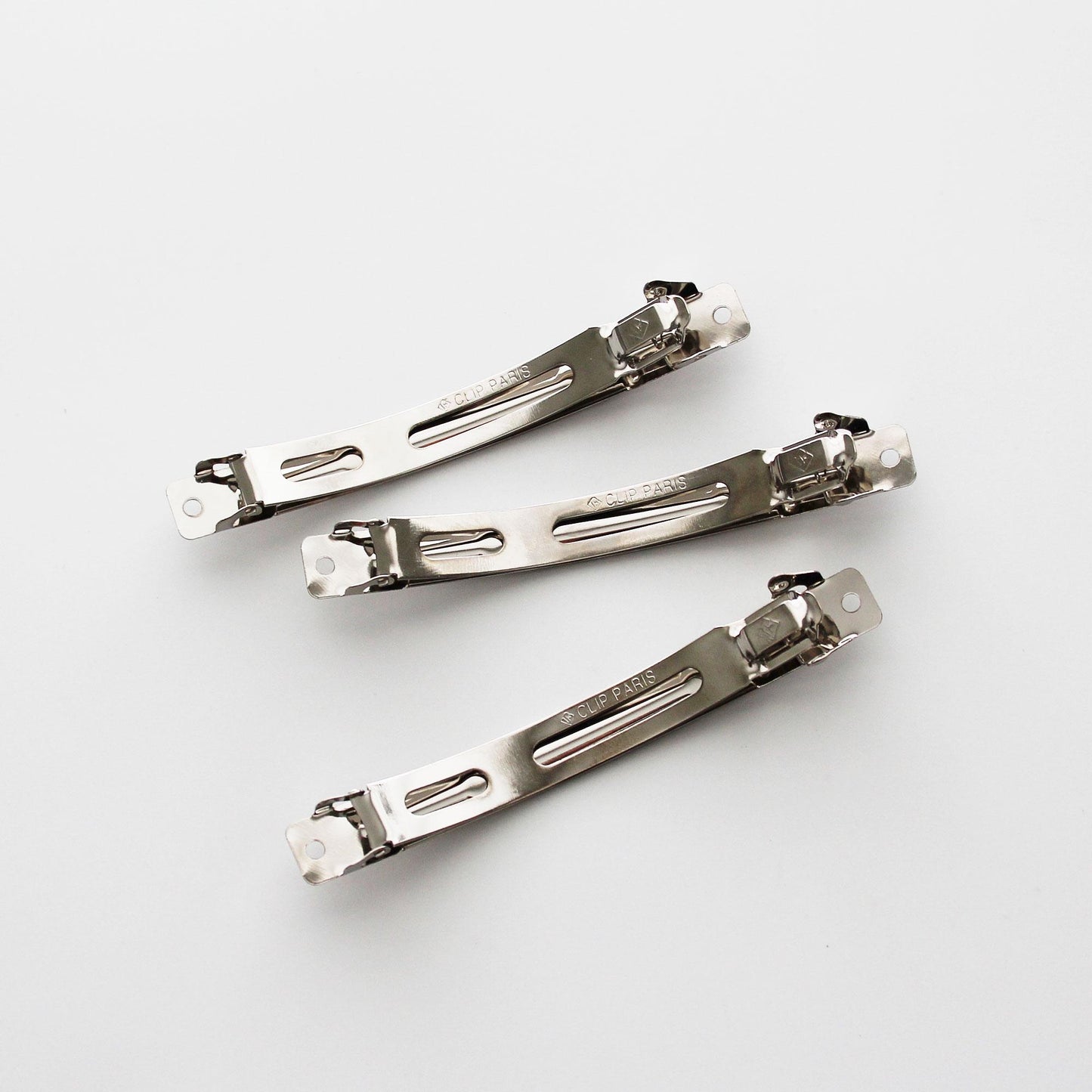 Silver Tone French Barrette Clip, 4 Inch, DIY Hair Accessory