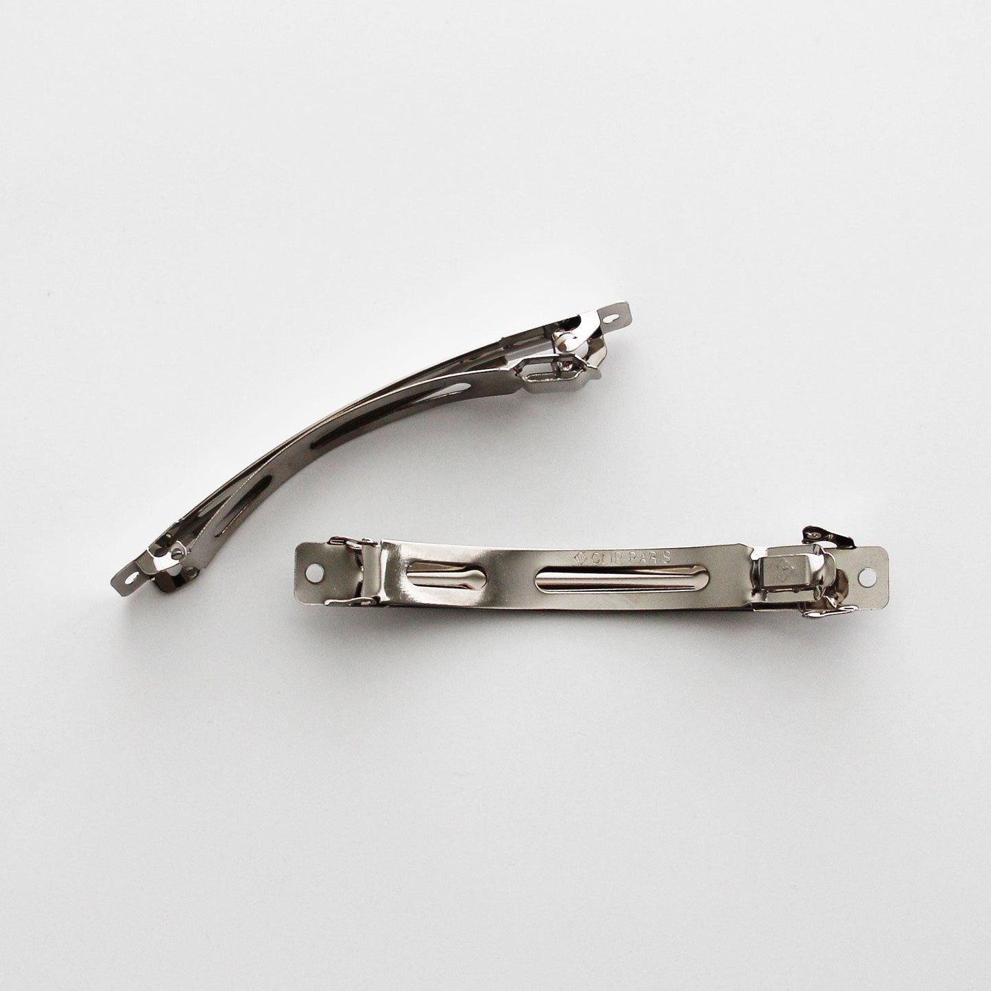 Silver Tone French Barrette Clip, 4 Inch, DIY Hair Accessory