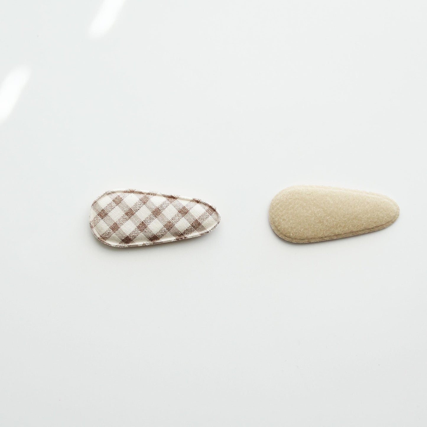 Linen Fabric Covered Snap Clip, DIY Hair Accessory Supplies 4pcs