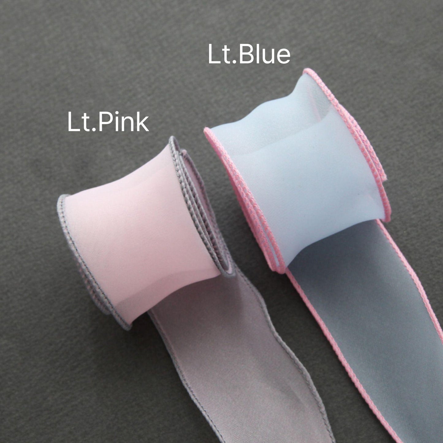Pastel Wired Organza Ribbon, Sheer Edge 5Yards