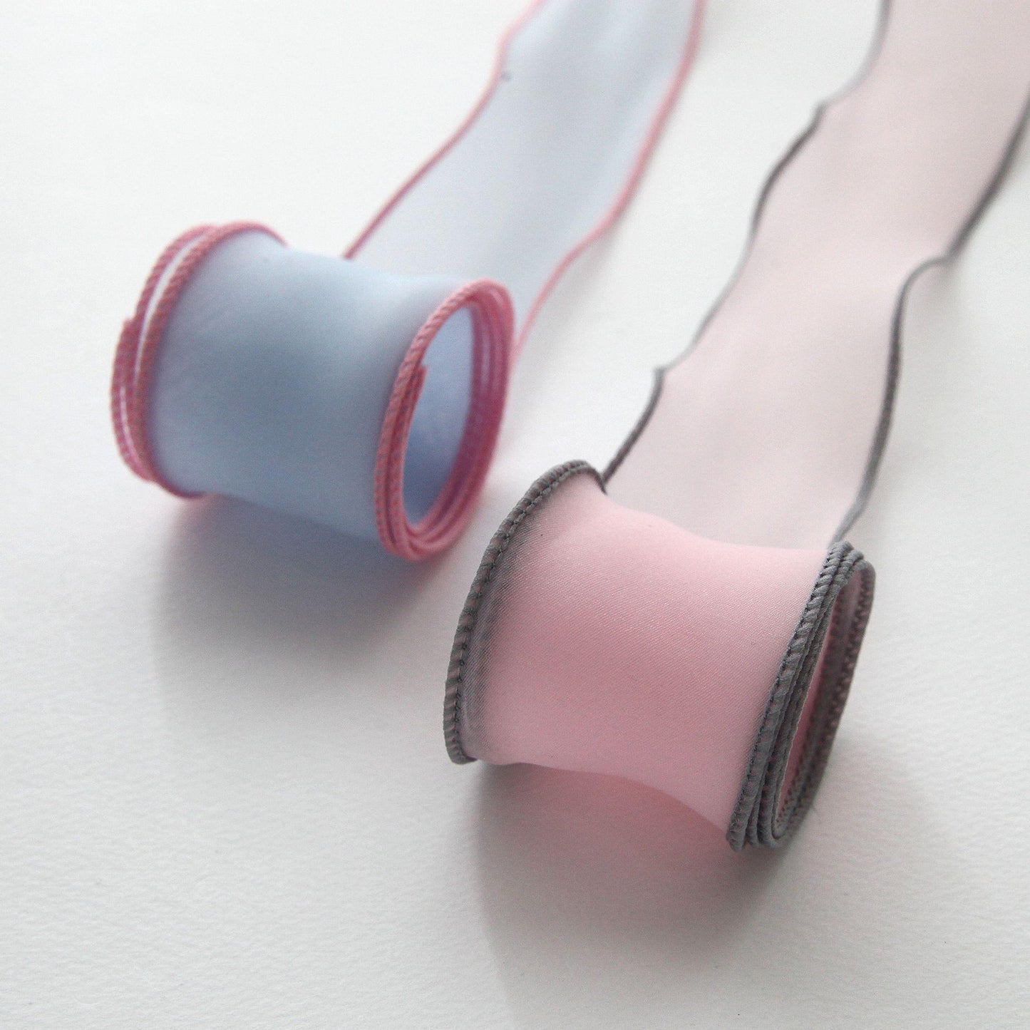 Pastel Wired Organza Ribbon, Sheer Edge 5Yards