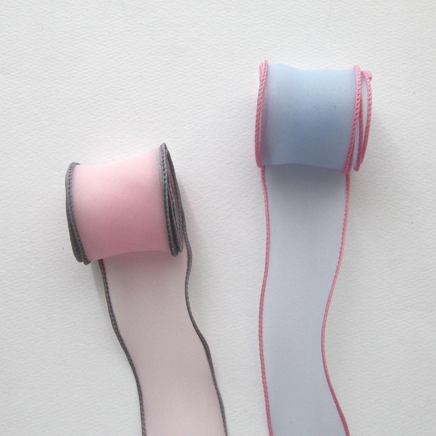 Pastel Wired Organza Ribbon, Sheer Edge 5Yards