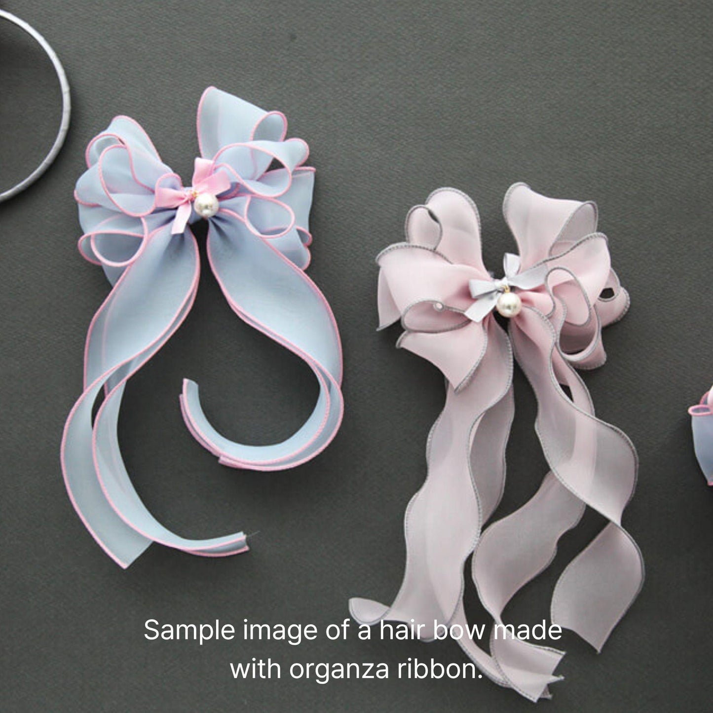 Pastel Wired Organza Ribbon, Sheer Edge 5Yards