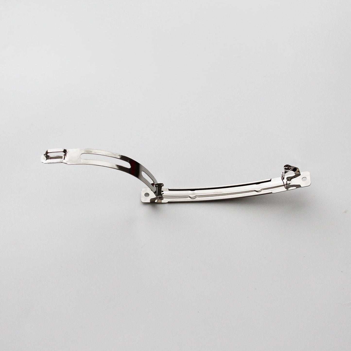 Silver Tone French Barrette Clip, 4 Inch, DIY Hair Accessory
