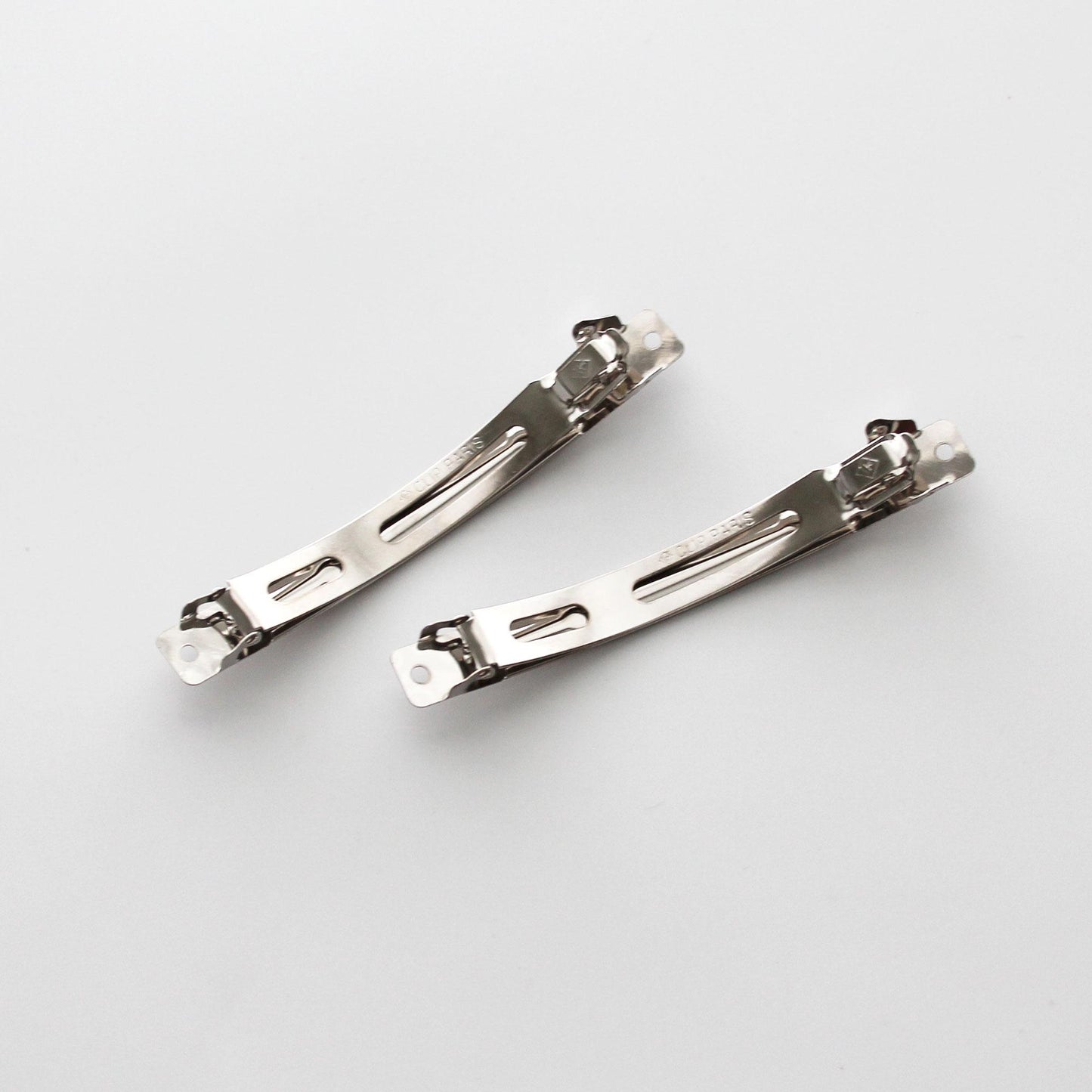 Silver Tone French Barrette Clip, 4 Inch, DIY Hair Accessory
