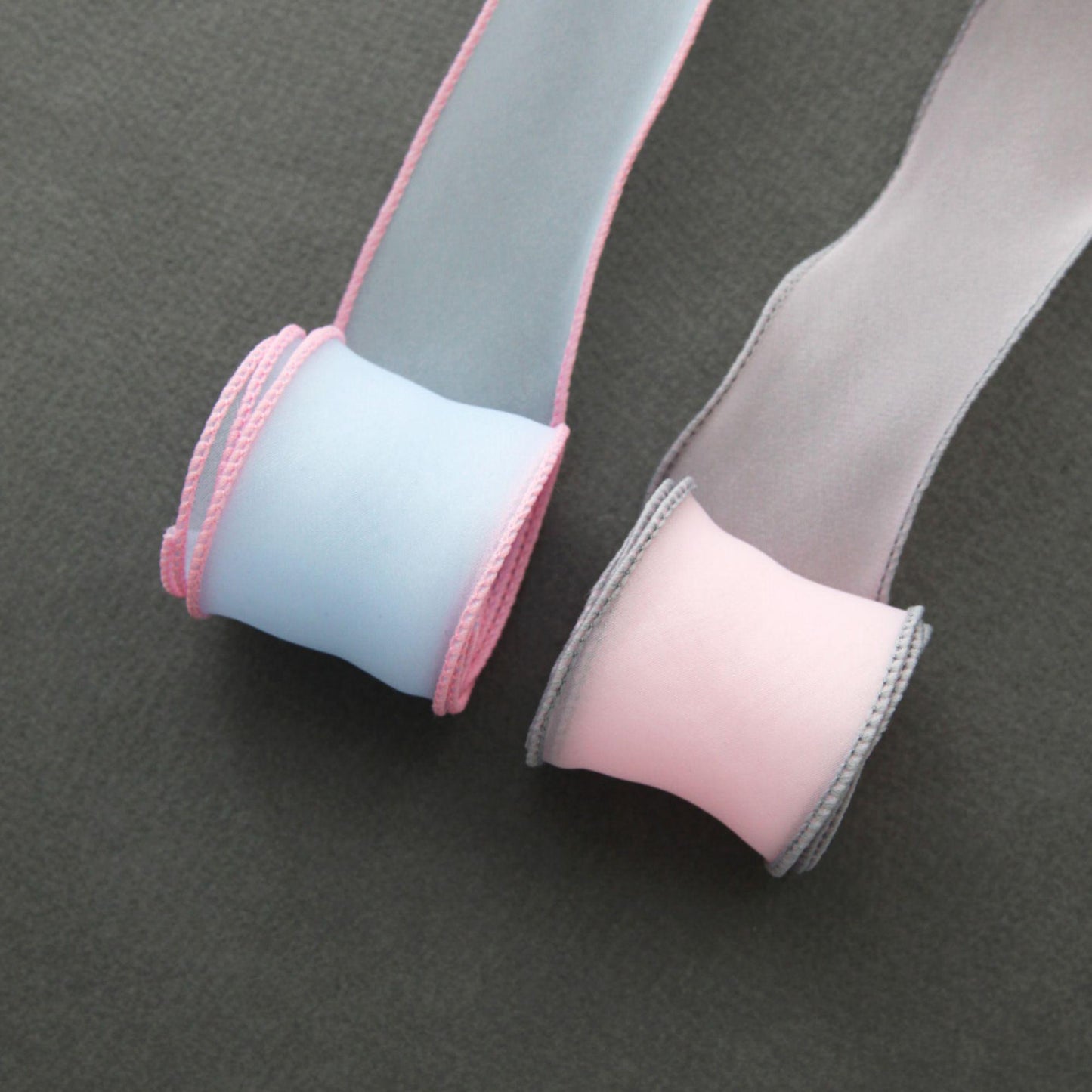 Pastel Wired Organza Ribbon, Sheer Edge 5Yards