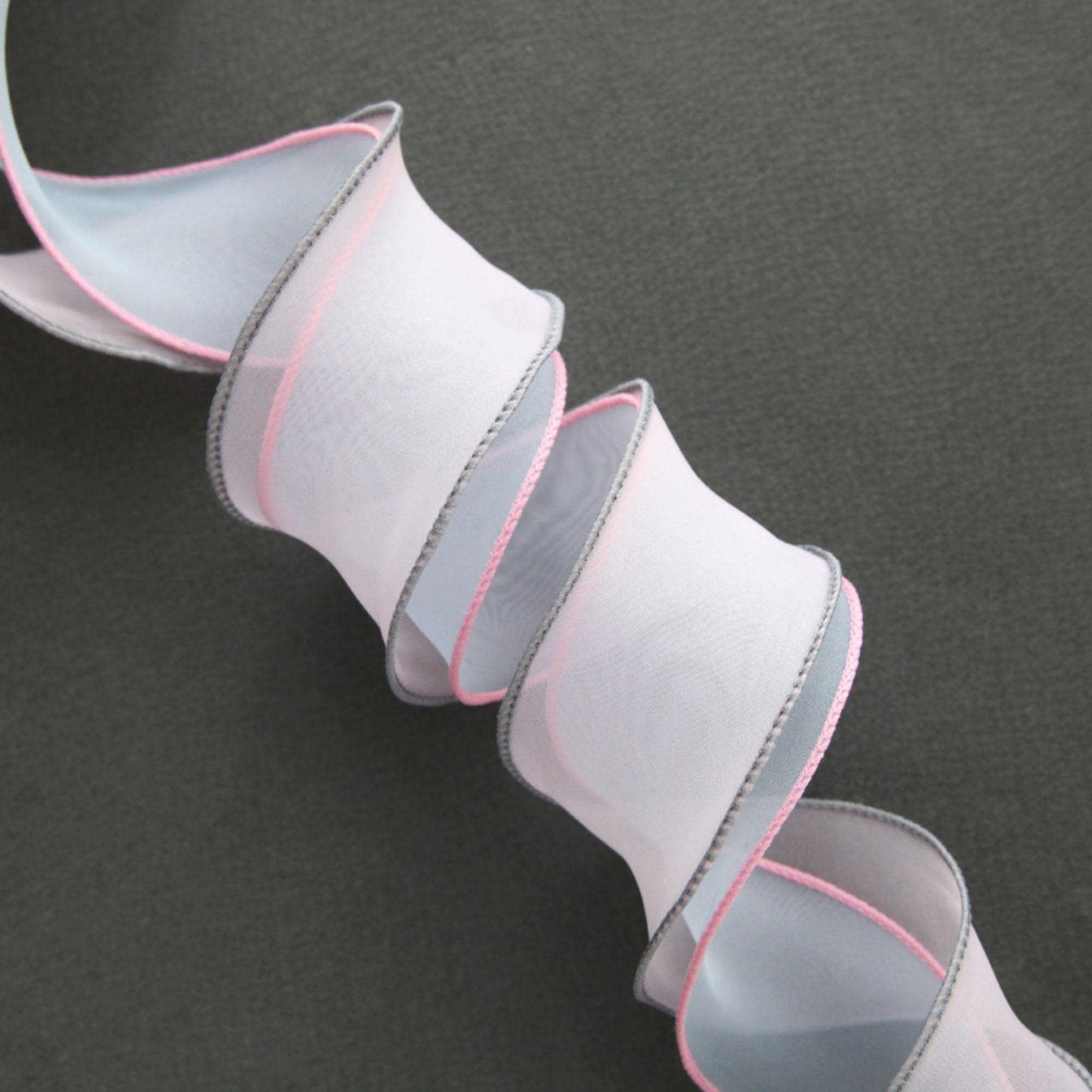 Pastel Wired Organza Ribbon, Sheer Edge 5Yards