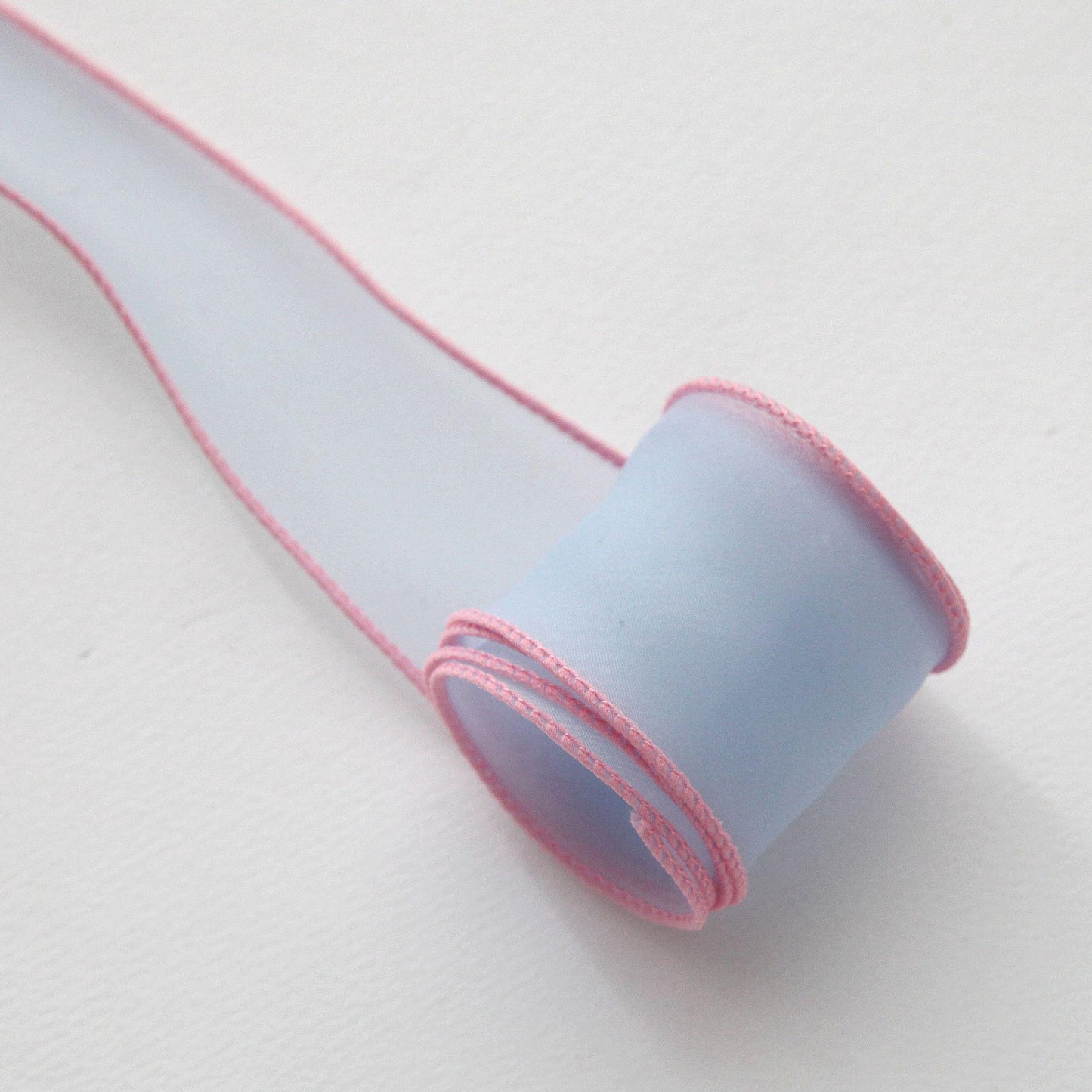 Pastel Wired Organza Ribbon, Sheer Edge 5Yards