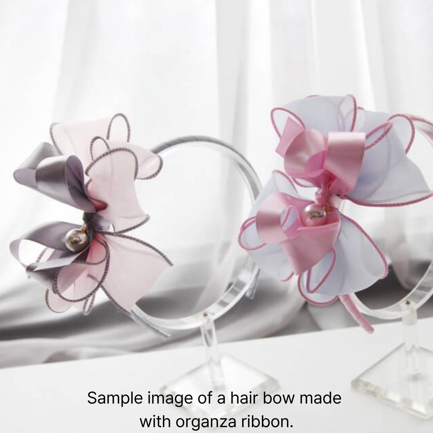 Pastel Wired Organza Ribbon, Sheer Edge 5Yards