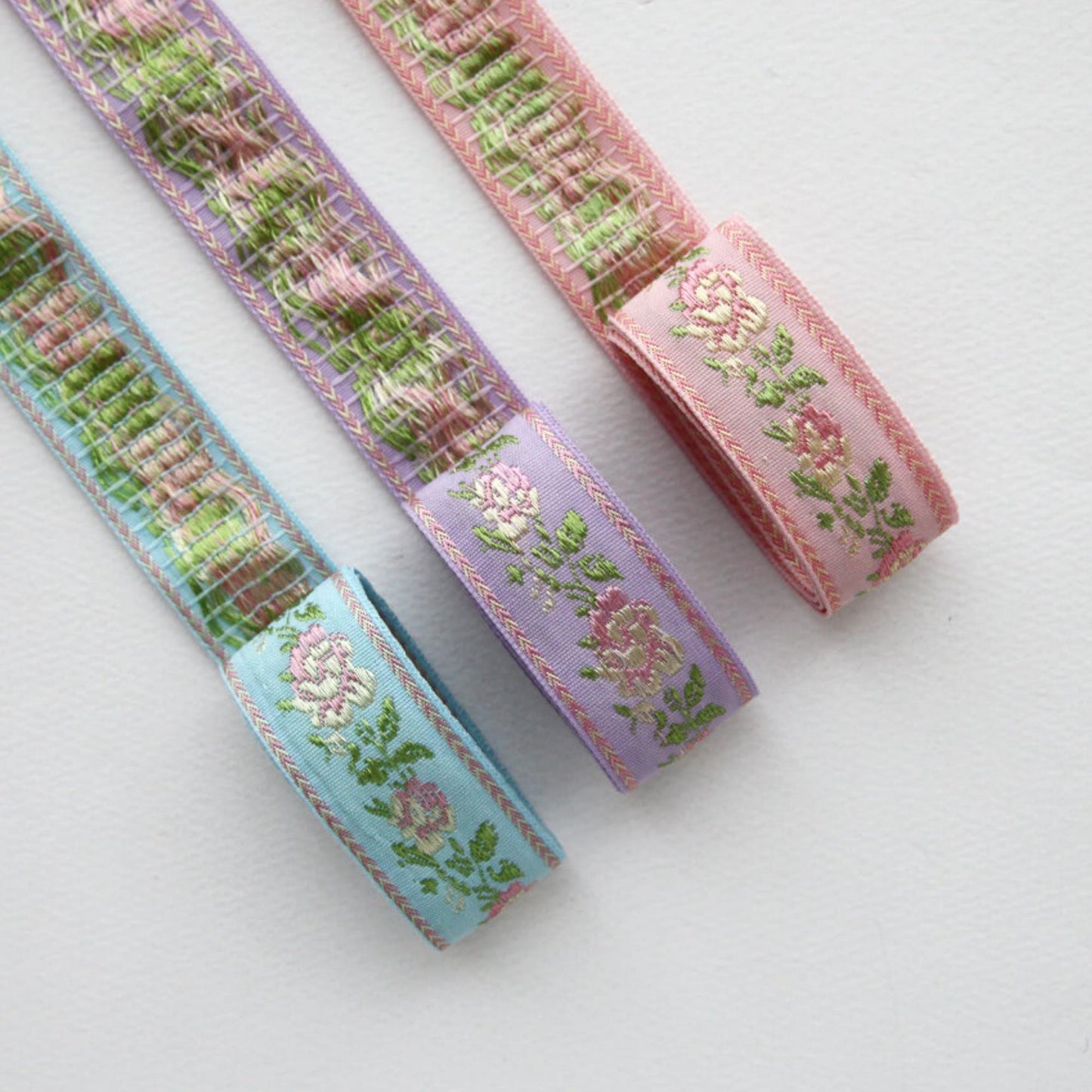 Vintage Floral Jacquard Ribbon 5Yards