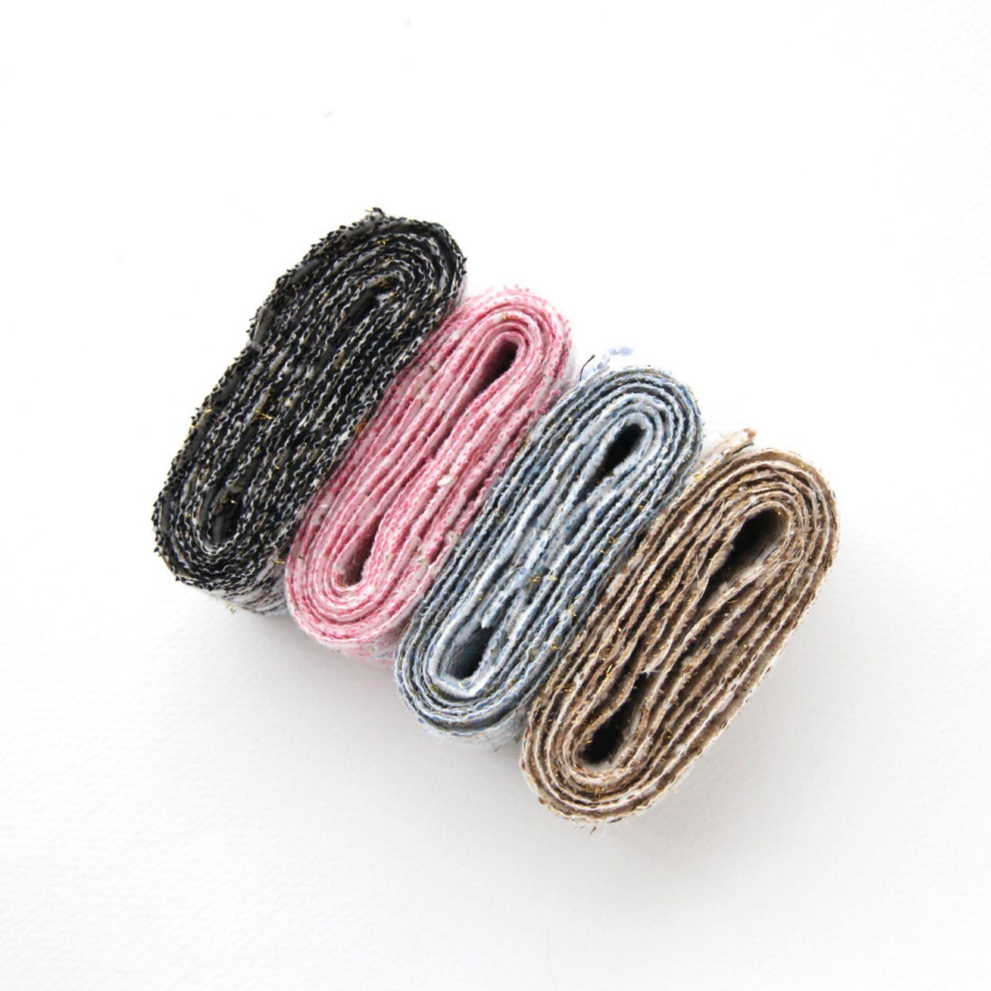 Tweed Ribbon with Gold Metallic Thread 1.5" (3.8cm) x 5Yards