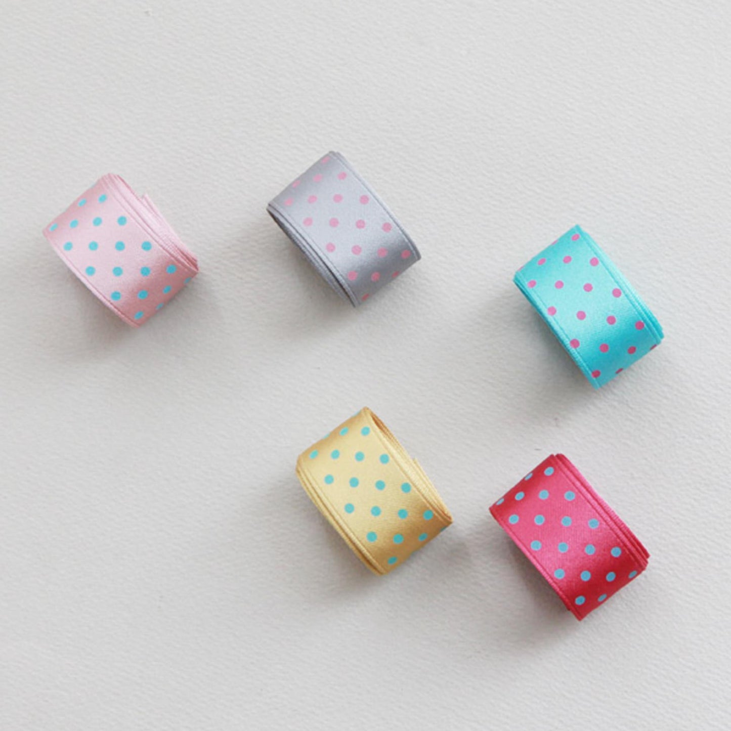 Polka Dot Satin Ribbon 1inch (2.5cm) x 2Yards
