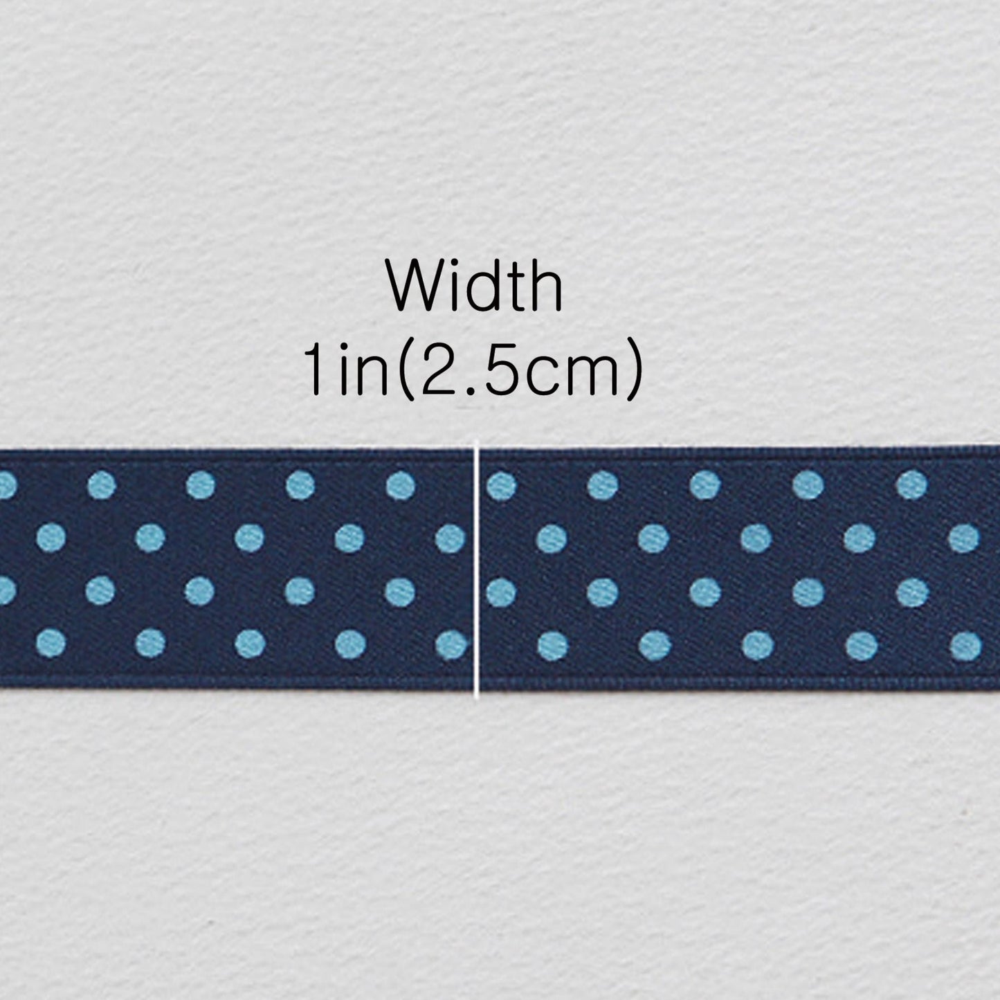 Polka Dot Satin Ribbon 1inch (2.5cm) x 2Yards
