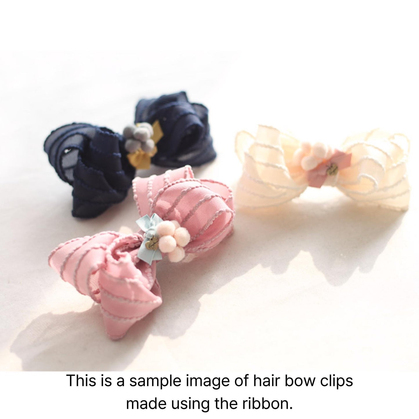 Bobble Edge Ribbon 1.57inch (4cm) x 5Yards