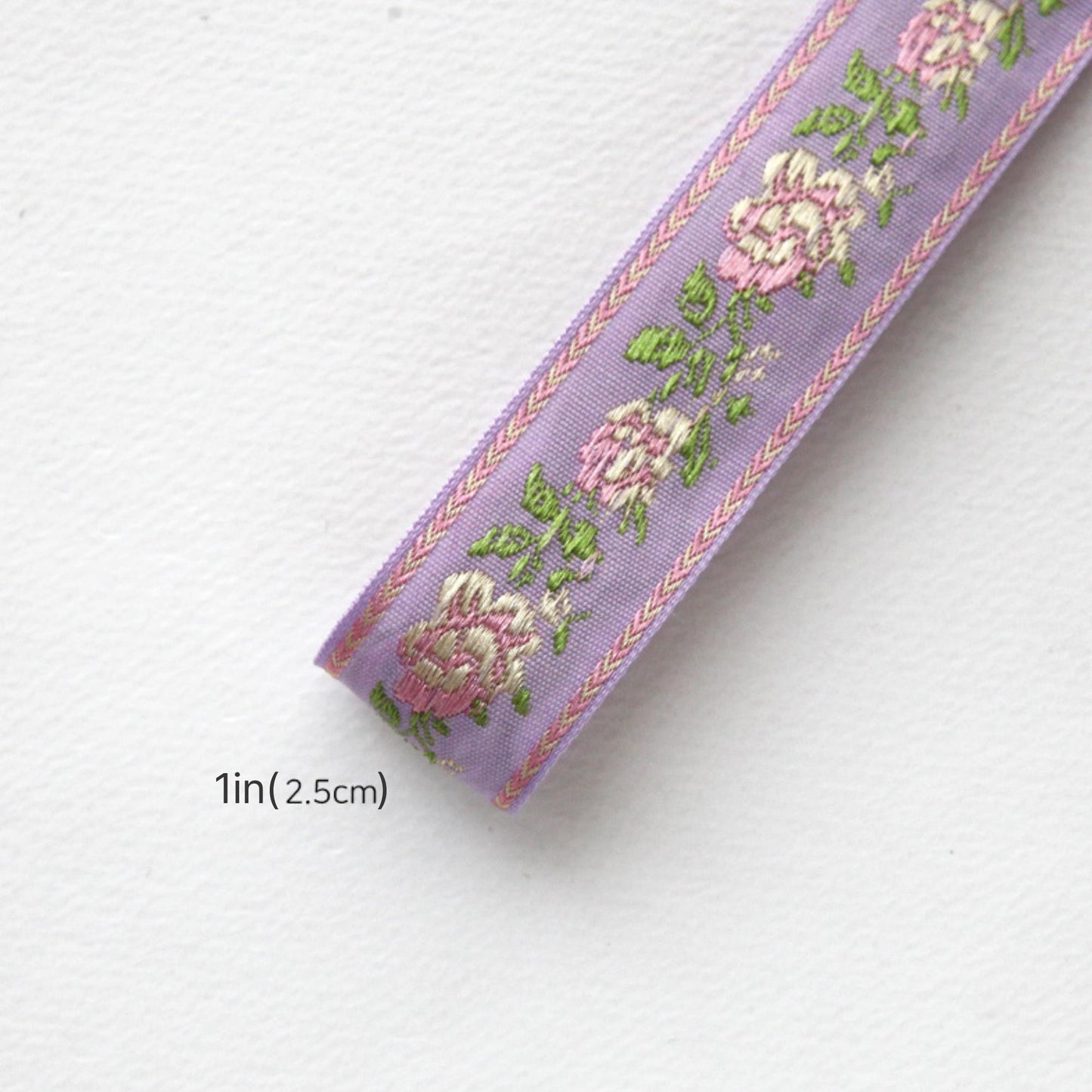 Vintage Floral Jacquard Ribbon 5Yards