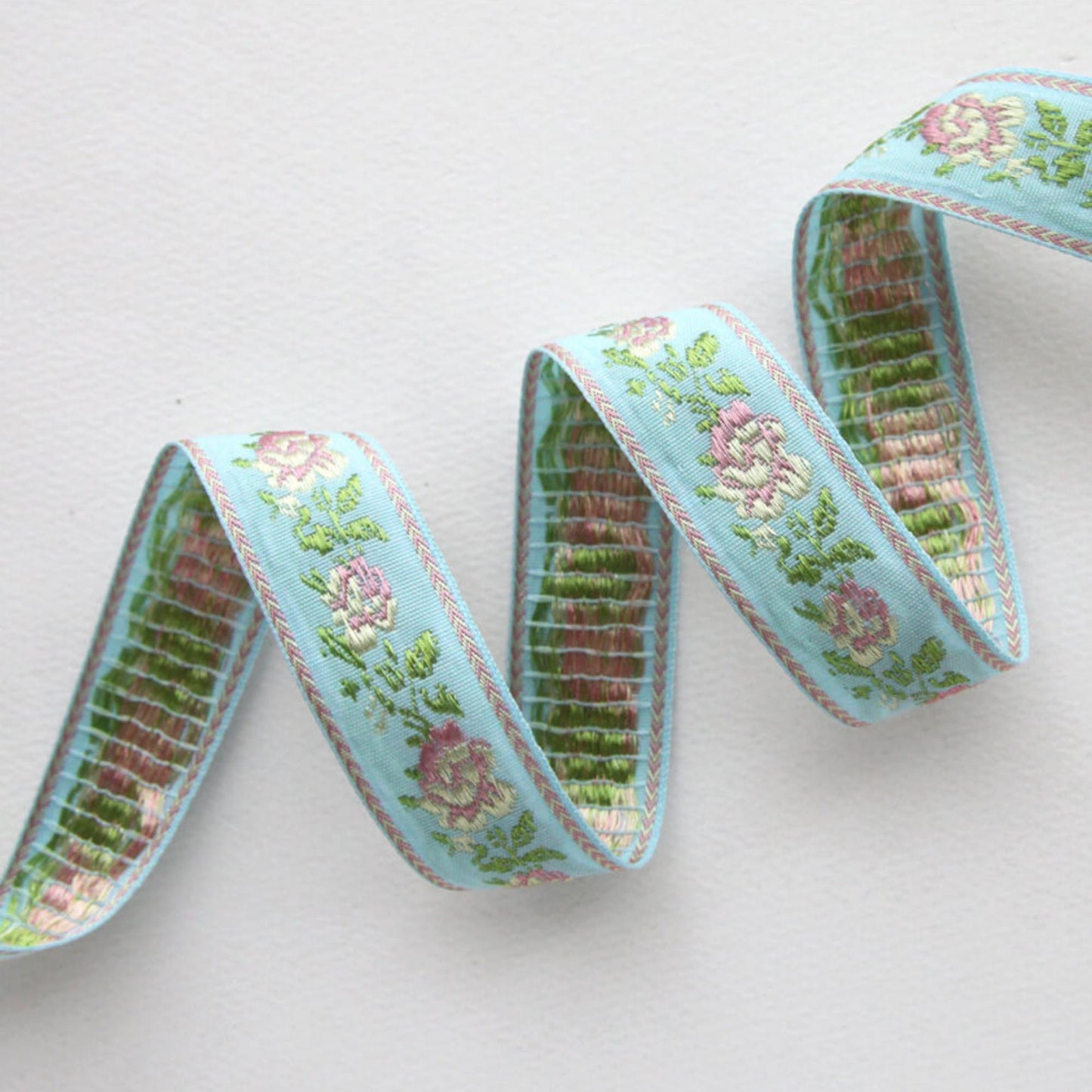 Vintage Floral Jacquard Ribbon 5Yards