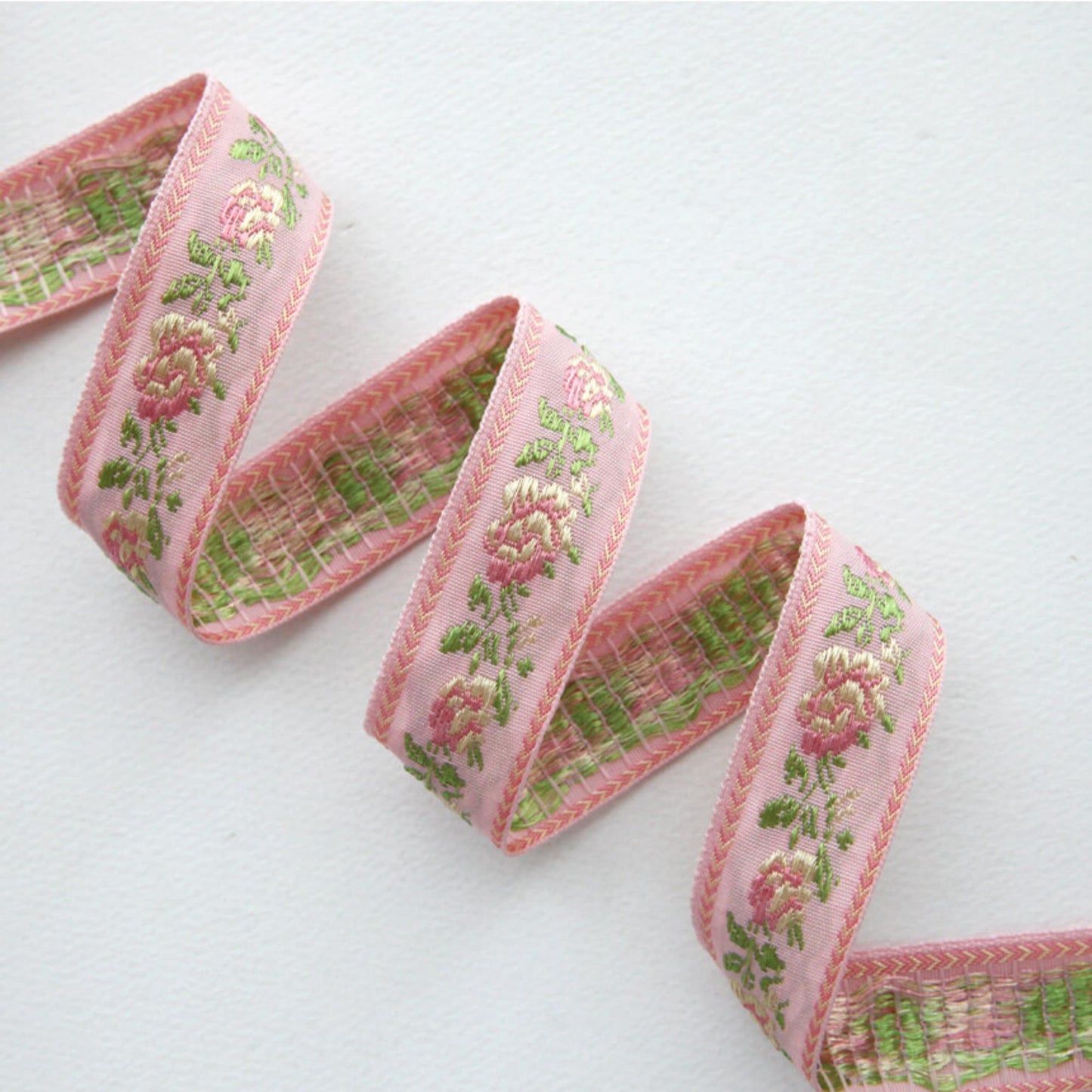 Vintage Floral Jacquard Ribbon 5Yards