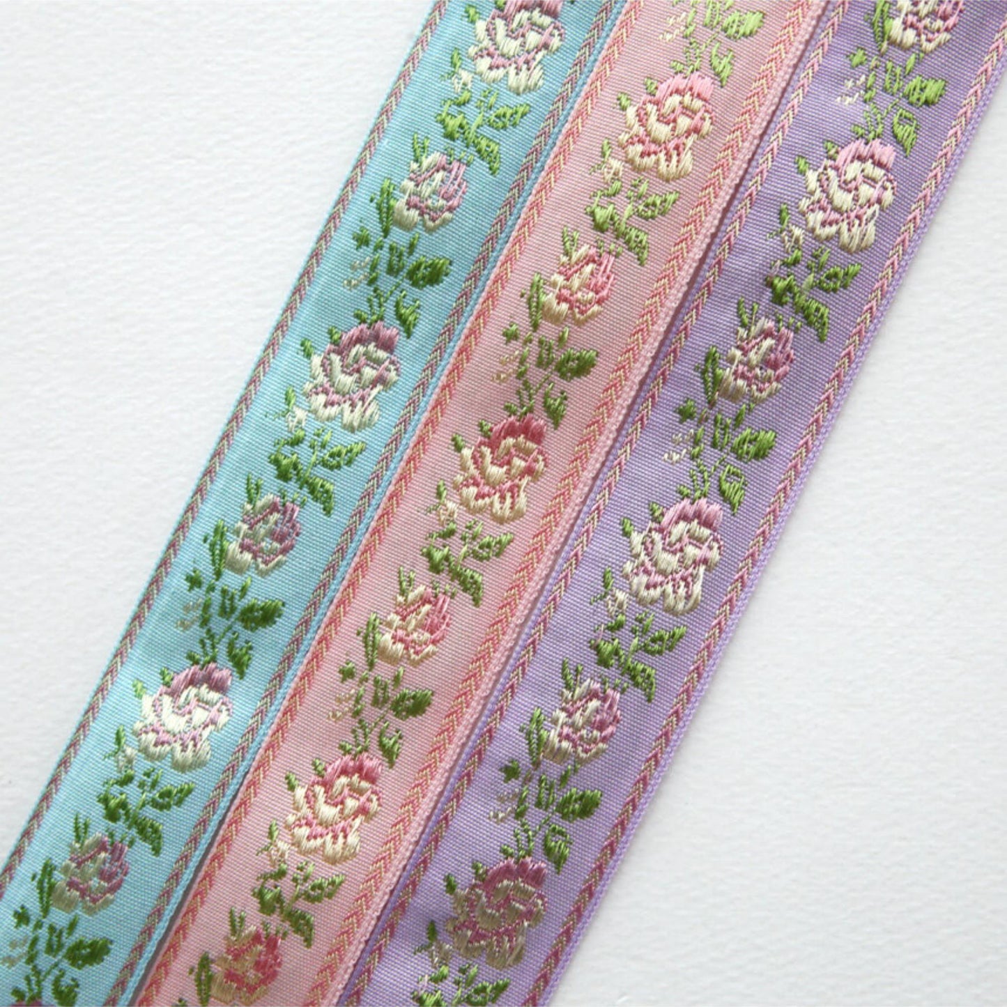 Vintage Floral Jacquard Ribbon 5Yards