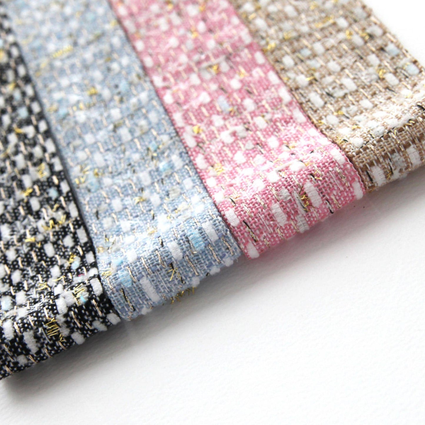 Tweed Ribbon with Gold Metallic Thread 1.5" (3.8cm) x 5Yards