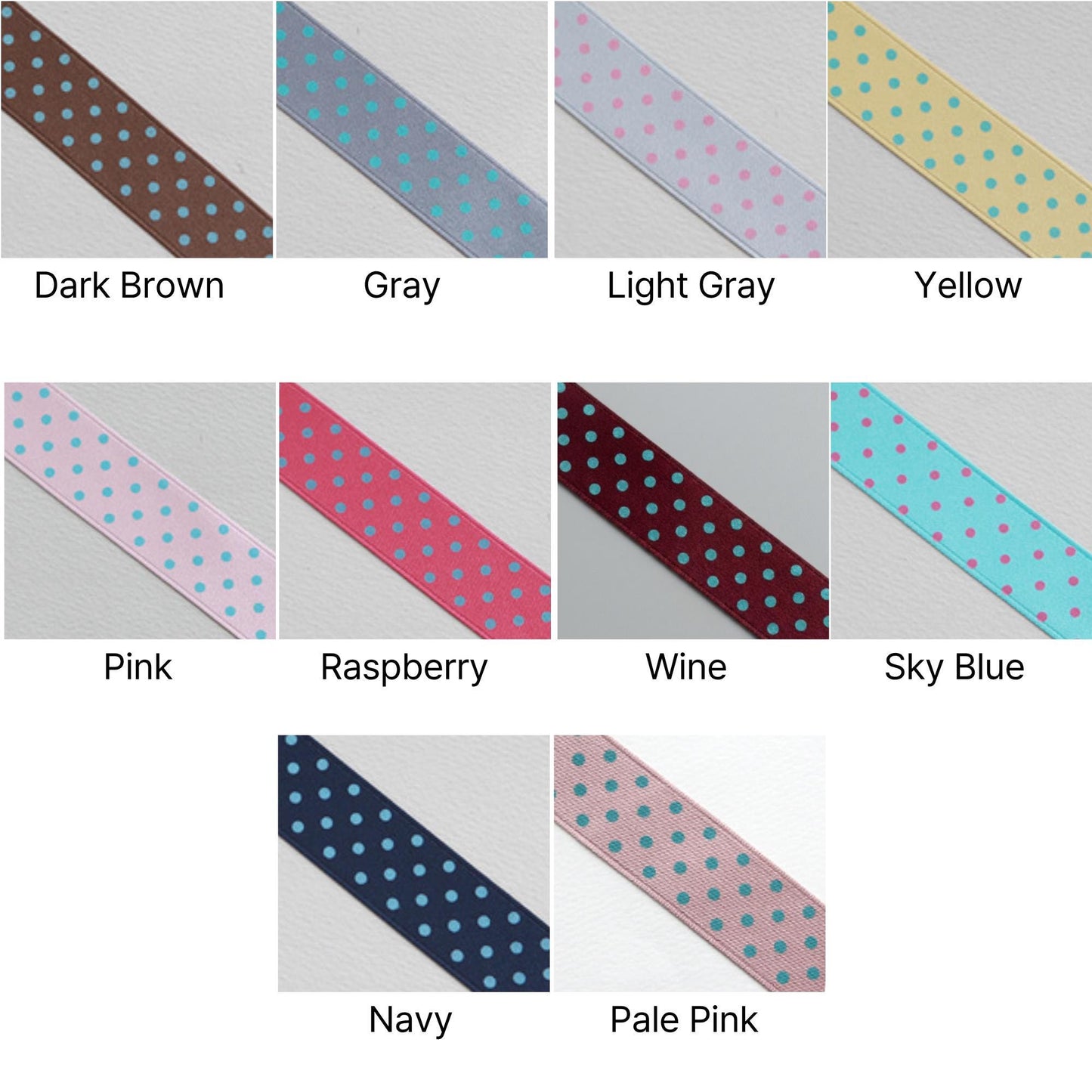 Polka Dot Satin Ribbon 1inch (2.5cm) x 2Yards
