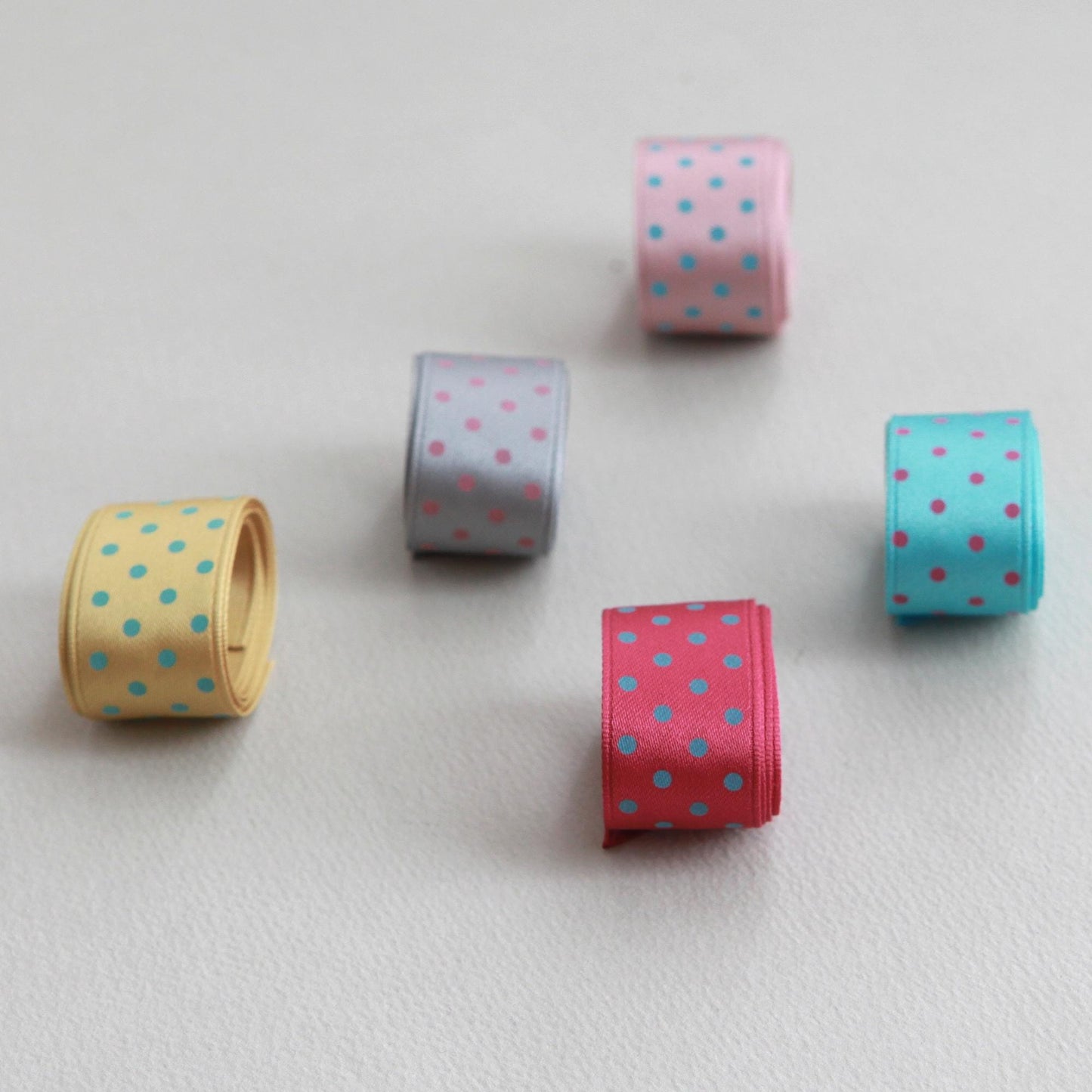 Polka Dot Satin Ribbon 1inch (2.5cm) x 2Yards