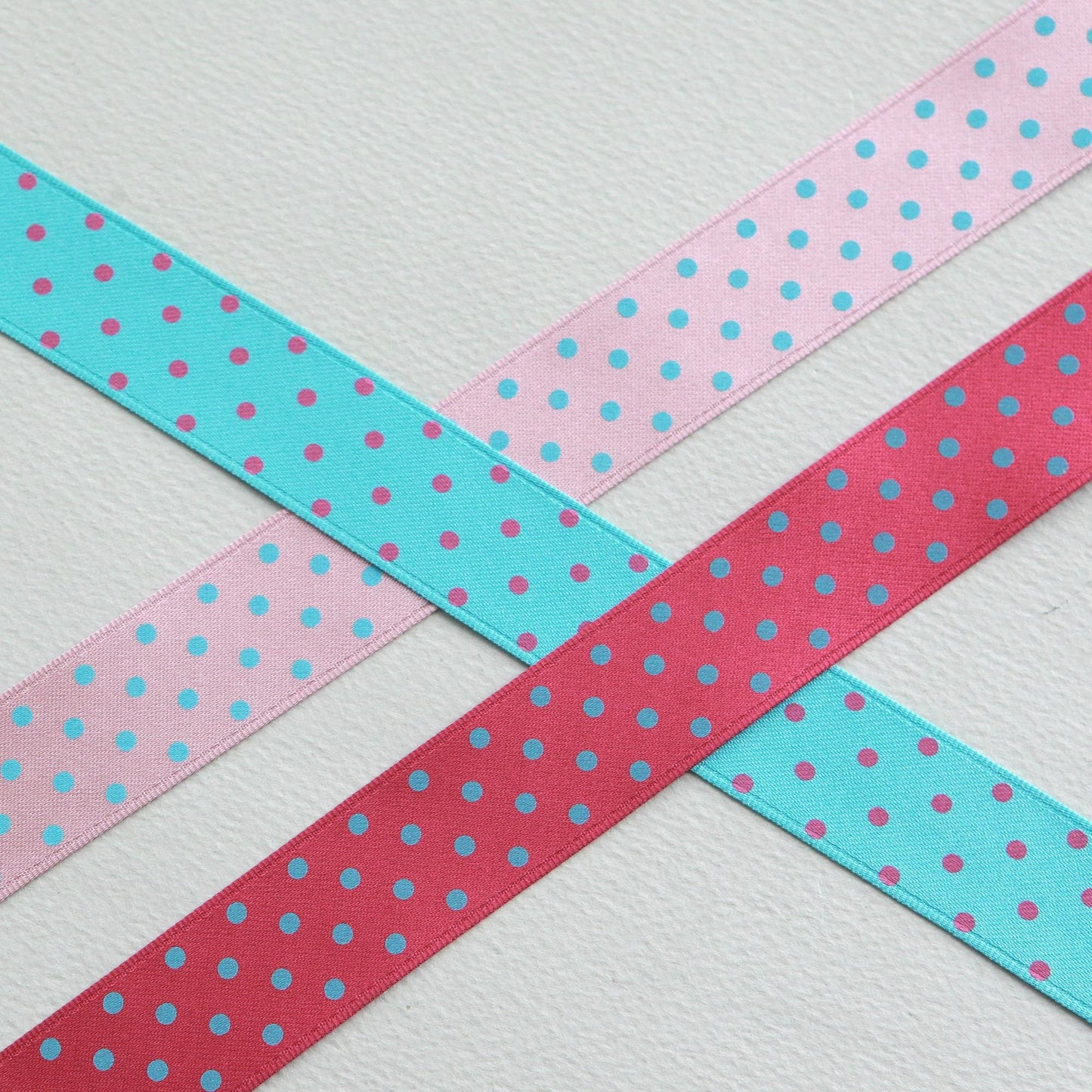 Polka Dot Satin Ribbon 1inch (2.5cm) x 2Yards