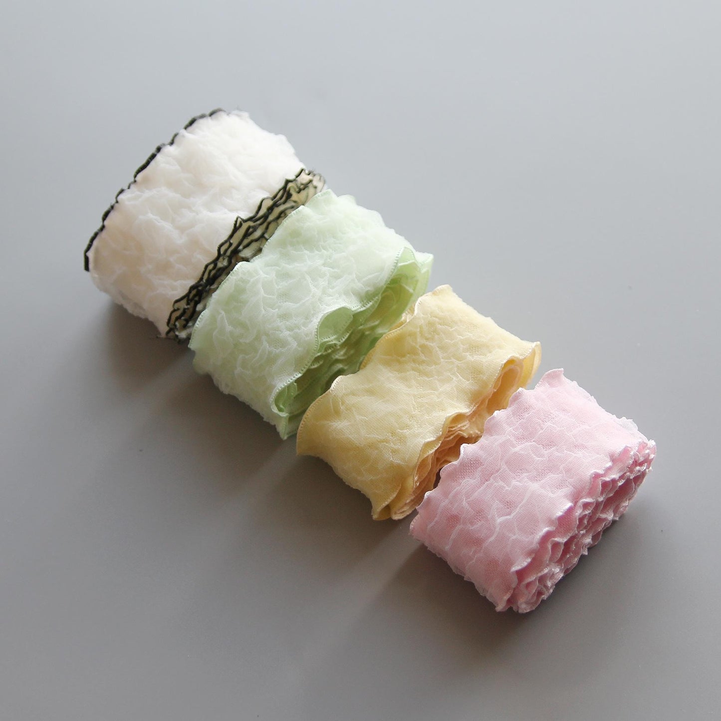 Pastel Ruffle Ribbon 1.57inch (4cm) x 5Yards