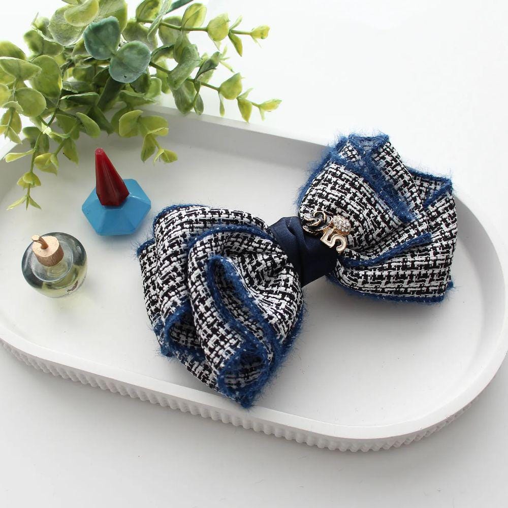 Classic Blue Tweed Ribbon Trim 5Yards