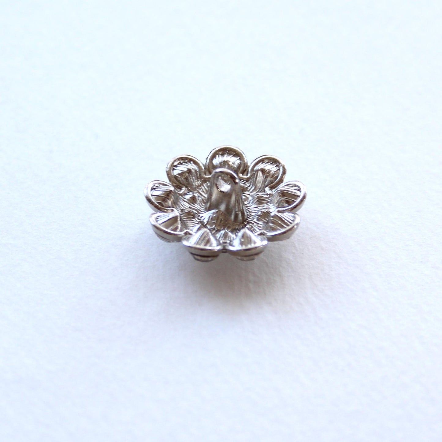 Clear Crystal Flower Button Embellishment, Pack of 4