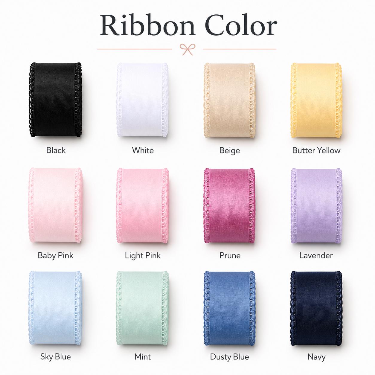 Scalloped Edge Grosgrain Ribbon, Hair Bow Supply, Craft Material (5 Yards)